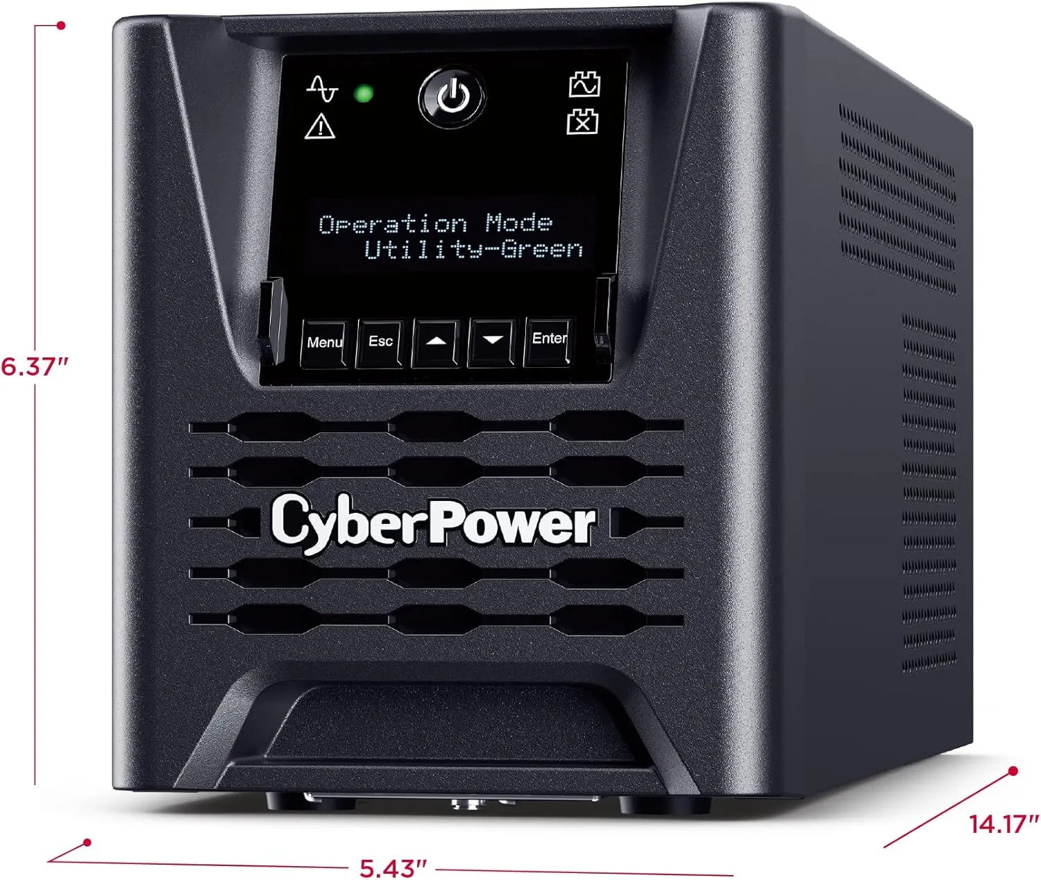 CyberPower PR750LCD3C Smart App Sinewave UPS System, 750VA/750W, 6 Outlets, AVR, Mini-Tower, UL Certified