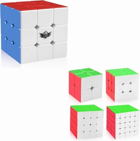 D-FantiX Cyclone Boys 3x3 Speed Cube Stickerless Magic Cube 3x3x3 Puzzles Toys (56mm) & Speed Cube Set