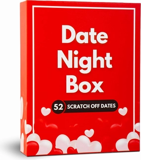 Date Night Box: 52 Fun & Romantic Scratch-Off Date Night Ideas Card Game, Couples Gift for Him, Her, Husband, Wife, Boyfriend, Girlfriend - Anniversary, Wedding, Newlywed, Birthday
