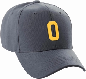 Daxton Structured Baseball Hat Cap Curved Visor Custom Gold Team Number