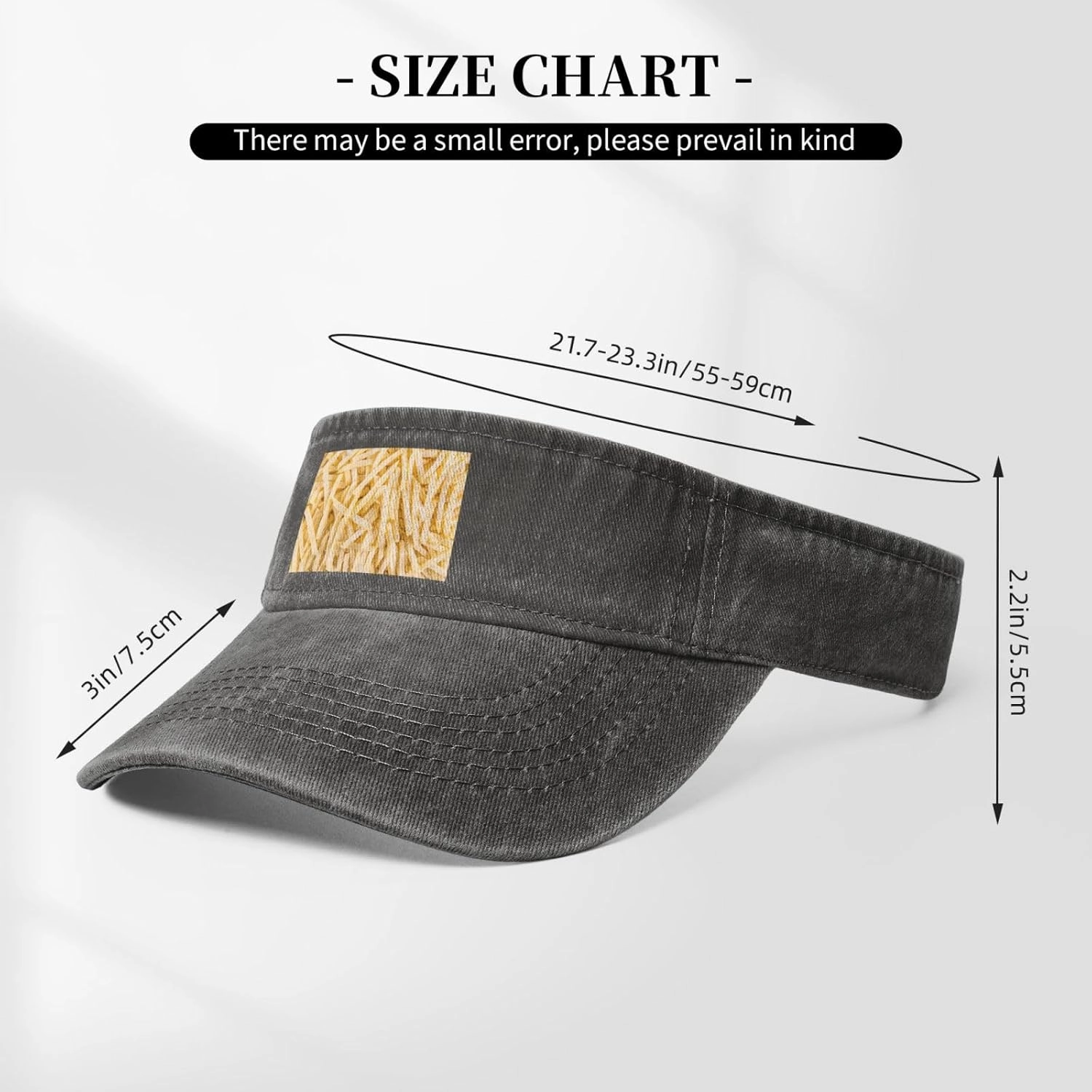 Delicious Fries Sun Visor Hats Cotton Baseball Cap for Women Men Adjustable Sun Hat