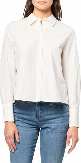 Derek Lam 10 Crosby Women's Aria Pleated Back Cropped Shirt