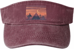 Desert Camping Landscape Map Sun Visor Hats for Women Men Sun Hat Sports Golf Caps Baseball Cap