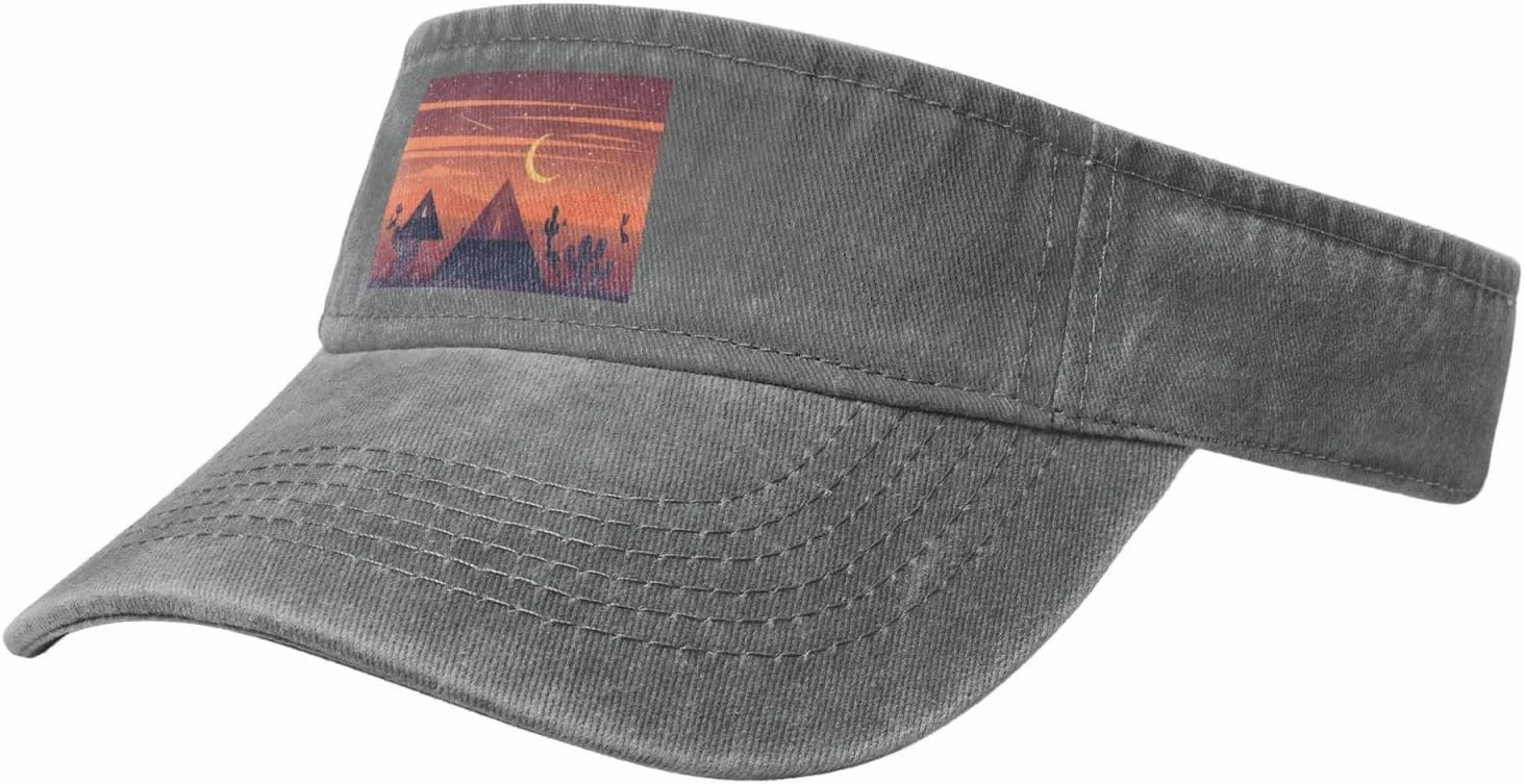 Desert Camping Landscape Map Sun Visor Hats for Women Men Sun Hat Sports Golf Caps Baseball Cap