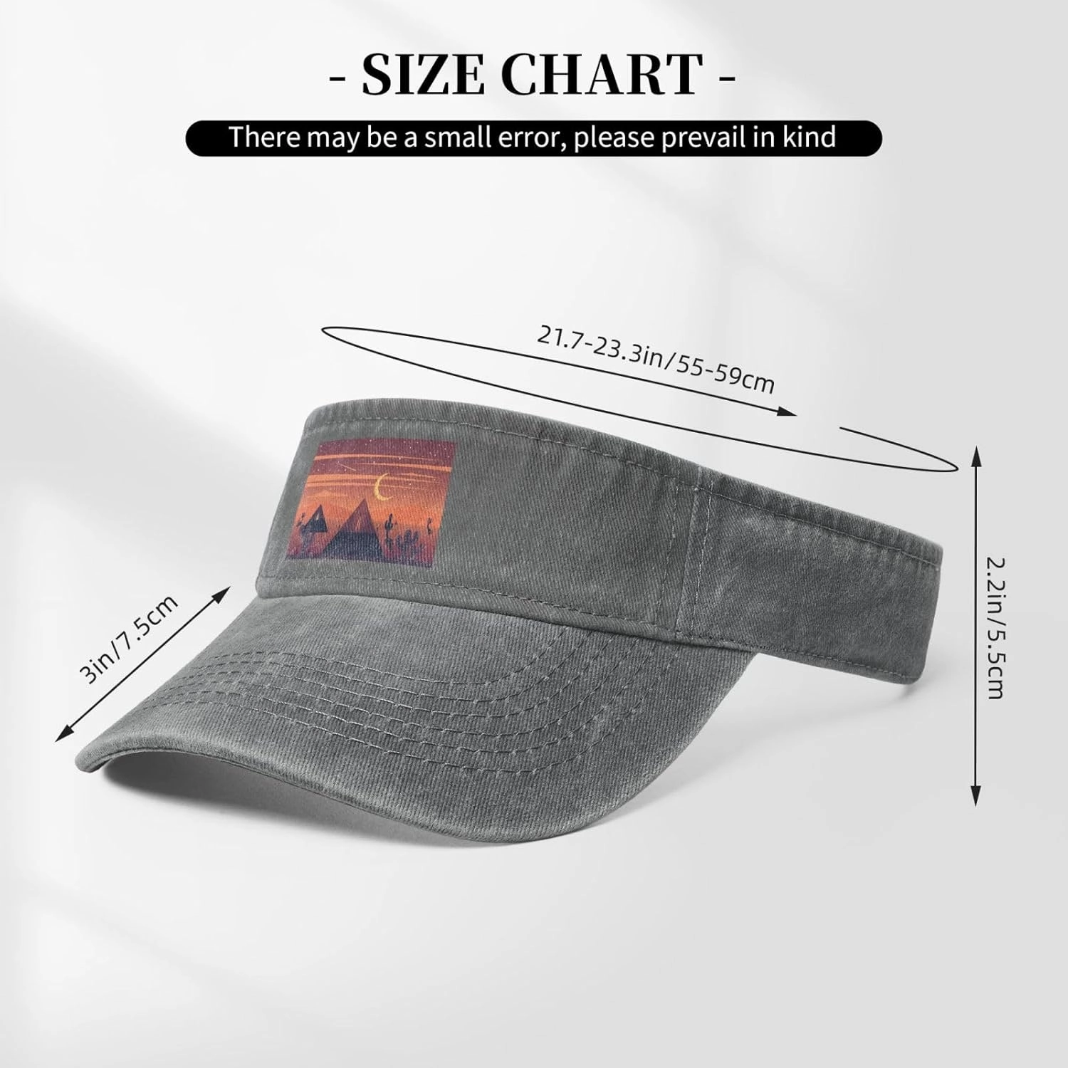Desert Camping Landscape Map Sun Visor Hats for Women Men Sun Hat Sports Golf Caps Baseball Cap