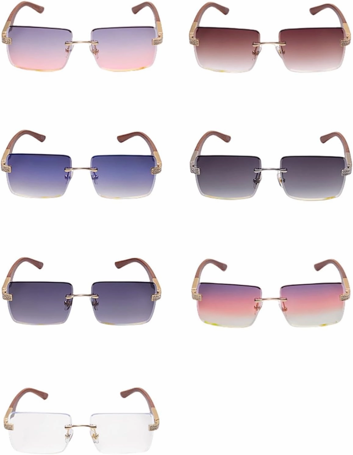 Diamond Rimless Sunglasses Luxury Fashion Sunglasses Outdoor Man