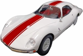 Die Cast Vehicle 1/18 for Alfa Romeo TZ2 1965 White Red Tuning Sports Car Model Diecast Alloy Car Model Supercar Car Model Mini Cars Replica