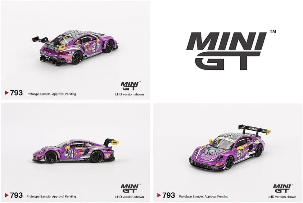 Diecast Model Car Compatible for Mini GT 1:64 Porsche 911 GT3 R #27 HubAuto Racing 2023 FIA GT World Cup 70th Macau Grand Prix MGT00793