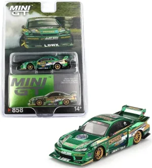 Diecast Model Car Compatible with Mini GT 1:64 Nissan Silvia S15 LB-Super Silhouette LBWK 2024 Fausto Racing Limited Edition MGT00858