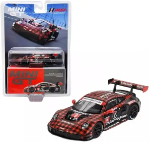 Diecast Model Car Compatible with Mini GT Porsche 911 GT3 R #9 GTD PRO Pfaff Motorsports IMSA 2023 Sebring 12 Hrs. Winner Red 1:64 (2.75 Inches) Scale Model MGT00770
