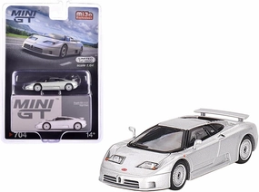 Diecast Model Car Compatible with Mini GT 1:64 Bugatti EB110 GT Grigio Chiaro Limited Edition Model MGT00704