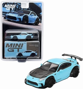 Diecast Model Car Compatible with Mini GT 1:64 Toyota GR86 LB-Nation Baby Blue Limited Edition MGT00873