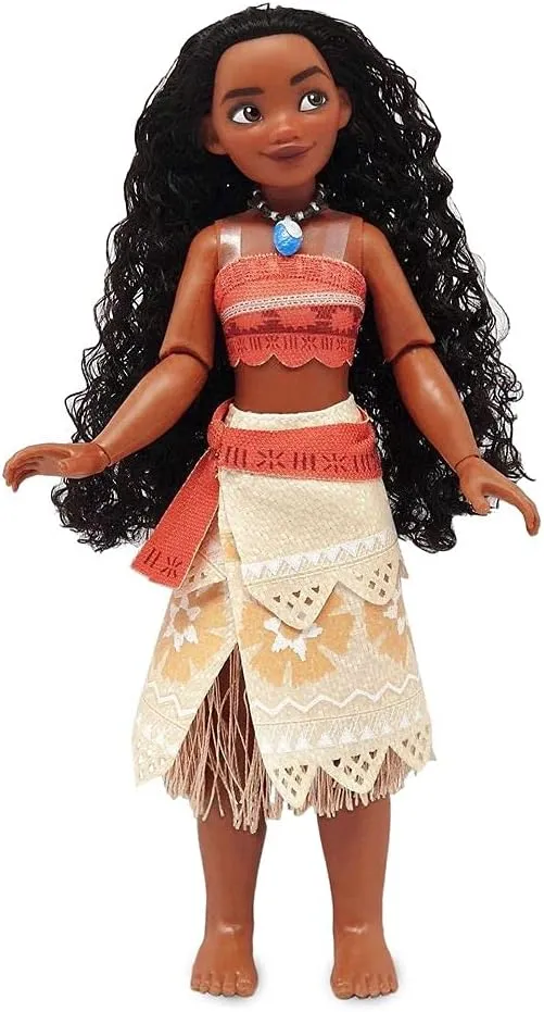 Disney Store Official Disney Princess Classic Doll (Moana), 11 Inches, Includes Brush with Molded Details, Fully Posable Toy in Classic Outfit - Disney Princess Toys for Girls