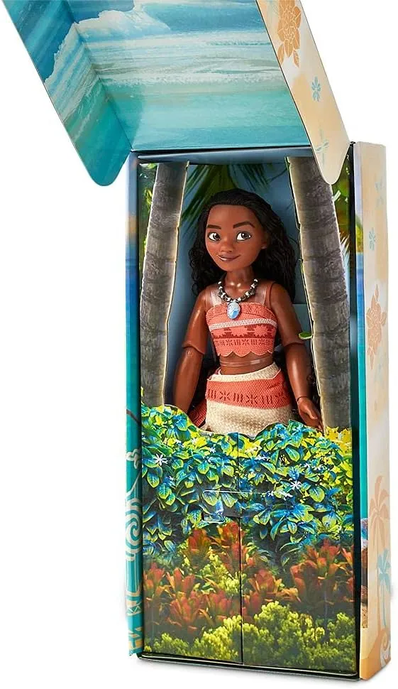 Disney Store Official Disney Princess Classic Doll (Moana), 11 Inches, Includes Brush with Molded Details, Fully Posable Toy in Classic Outfit - Disney Princess Toys for Girls