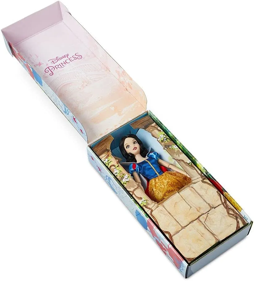 Disney Store Official Disney Princess Classic Doll (Snow White), 11 Inches, Includes Brush with Molded Details, Fully Posable Toy in Classic Outfit - Disney Princess Toys for Girls