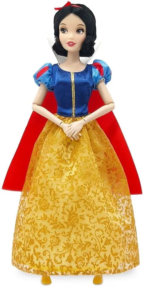 Disney Store Official Disney Princess Classic Doll (Snow White), 11 Inches, Includes Brush with Molded Details, Fully Posable Toy in Classic Outfit - Disney Princess Toys for Girls