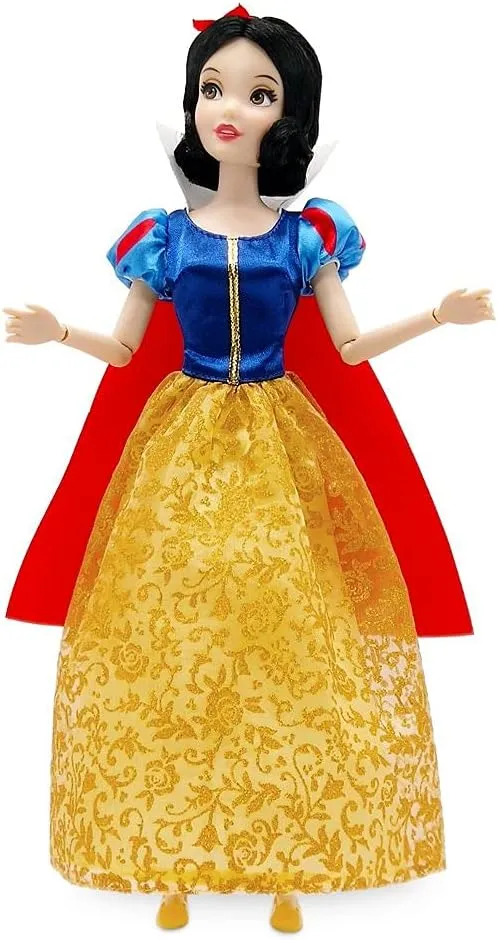 Disney Store Official Disney Princess Classic Doll (Snow White), 11 Inches, Includes Brush with Molded Details, Fully Posable Toy in Classic Outfit - Disney Princess Toys for Girls