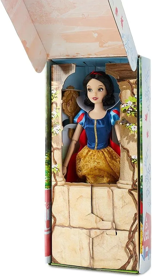 Disney Store Official Disney Princess Classic Doll (Snow White), 11 Inches, Includes Brush with Molded Details, Fully Posable Toy in Classic Outfit - Disney Princess Toys for Girls