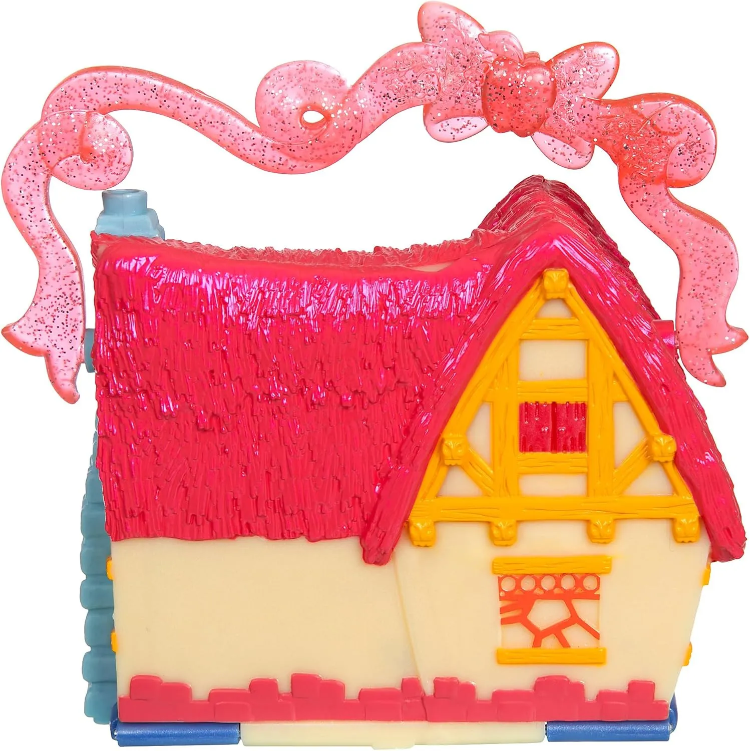 DISNEY STORE Official Snow White Cottage Micro Play Set, Micro Toy Set Includes Snow White and Dopey Micro Figures, Travel Toy Portable Playset with Handle, Travel Toys with Surprise Reveals