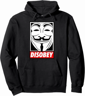 Disobey Mini Face Anonymous Anon T Tee Shirt Pullover Hoodie