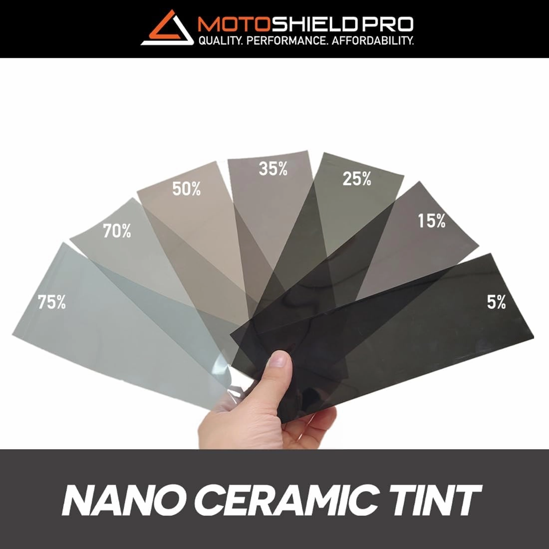 DIY-MotoShield Pro Premium Nano Ceramic Tint (35% VLT) 30” in x 5’ ft Roll | Professional Window Film for Auto, Reduce Infrared Heat & Block UV by 99%