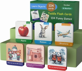 Docdeer Toddler Flash Cards 208 Sides -104 Learn Objects Food Animal Flashcards 2 3 4 5 6 7 8