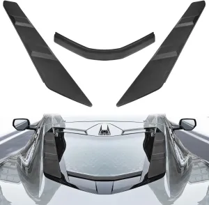 Dry Bay Vent Blocks Engine Bay Air Vent Inserts Protection Cover Compatible with for Chevy Corvette Stingray E-Ray Z06 Z51 Coupe 2020-2024 Rear Hood Air Outlet Car Wash Protect Covers