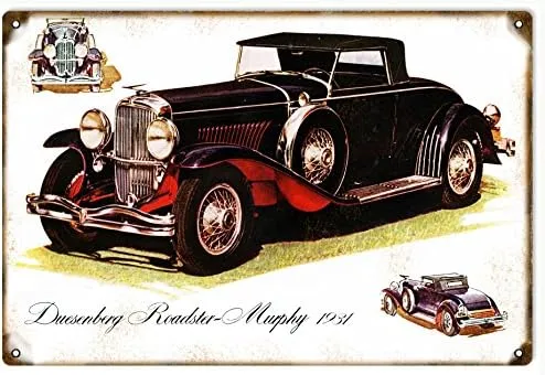 Duesenberg Roadster Murphy 1931 Classic Car Sign