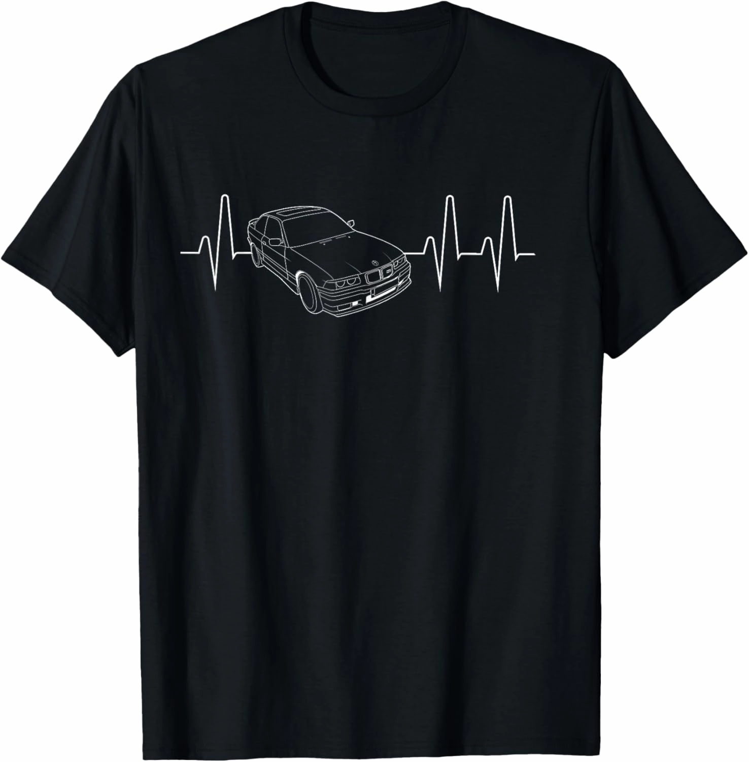 E36 Car Heartbeat Line for Auto Enthusiasts T-Shirt