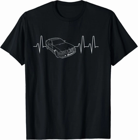 E36 Car Heartbeat Line for Auto Enthusiasts T-Shirt