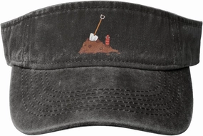 Earthworms and Shovels Sun Visor Hats for Women Men Sun Hat Vintage Golf Hat Adjustable Baseball Cap