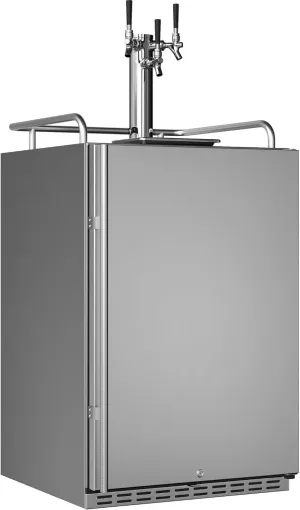 EdgeStar KC7000SSODTRIP Full Size Tower Cooled Triple Tap Built-In Outdoor Kegerator - Stainless Steel