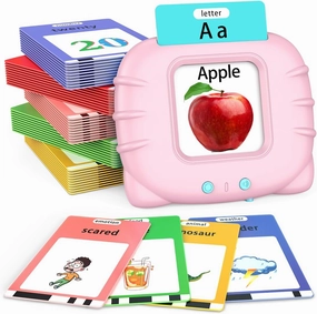 Educational Learning Toys - 520 Sight Words Talking Flash Cards, Autism Sensory Toys, Pocket Speech for Toddlers, Birthday Gift for 1 2 3 4 5 6 Year-Old Girls, Pink