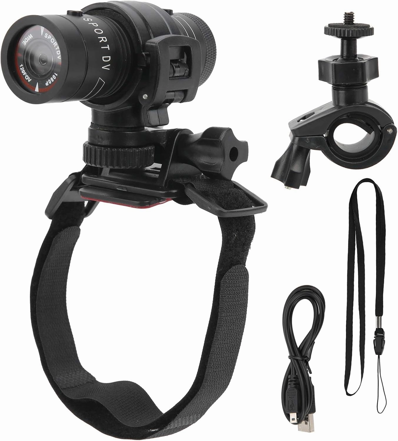 Ejoyous Motorbike Helmet Camera, 1080P Full HD Bike Video Recorder Helmet Action Camera Video 120° Wide Angle Lens, for Outdoor Adventures Climbing Riding