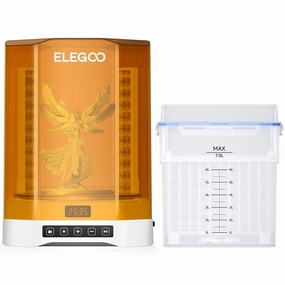 ELEGOO Mercury Plus V3.0 Wash and Cure Station, 7.5 L Large Capacity, Compatible with Mars Saturn Photon Halot MSLA LCD DLP 3D Printers