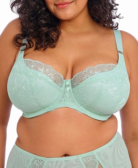 Elomi Women's Brianna Plus Size Underwire Padded Half-Cup Bra, Frozen, 42DD
