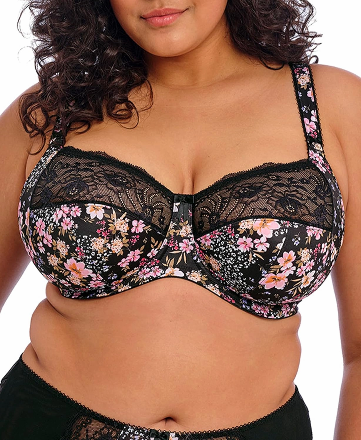 Elomi Women's Morgan Underwire Plus Size Bra with Adjustable Strap, Summer Garden, 40H