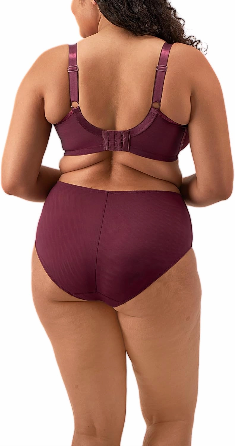 Elomi Women's Sachi Plunge Bra: Striking Design with On-Trend Strap Detailing. Low Front Plunge, Cotton Lined Panels DD  Bras