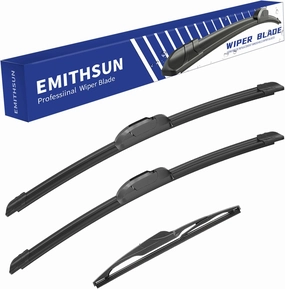 EMITHSUN® Windshield Wiper Blades Replacement for Mitsubishi Outlander 2014-2020,That Meet OEM Quality Front Rear Wipers Blade Set for My Car -26" 18" 12"(Set of 3)