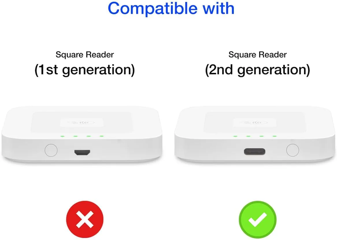 ENCASED Magnetic Case Designed for Square Reader Contactless and Chip 2nd Gen (Compatible with MagSafe) Black