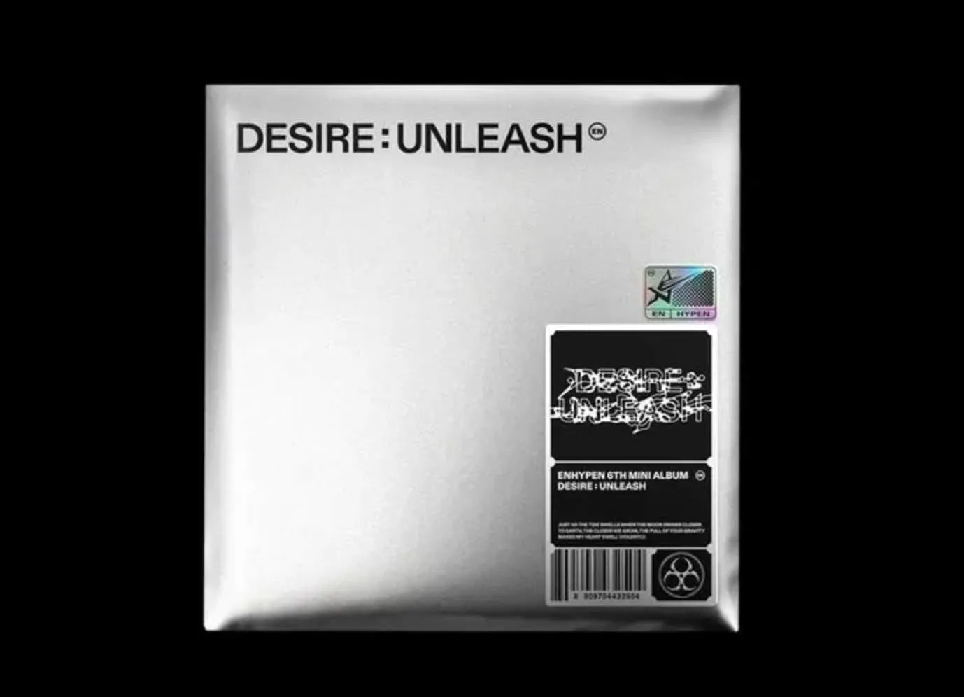 ENHYPEN 6th DESIRE: UNLEASH, ENGENE Version, 7-Member Set with Booklet, Cards and Poster