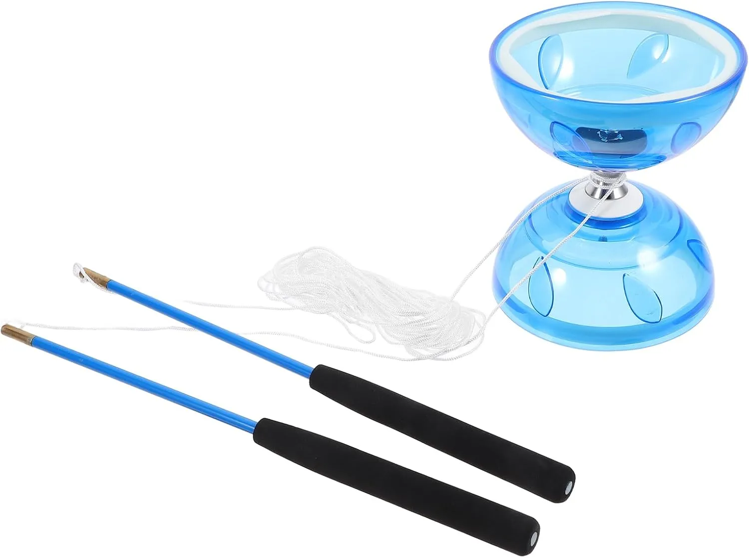 ERINGOGO Chinese Yoyo Set riple Bearing Diabolo Chinese Yo-yos Juggling Toys Yoyo Bearings Diabolo Balls Playset Kidcraft Playset Children’s Toys Chinese Outdoor Fitness Soft Rubber, Blue