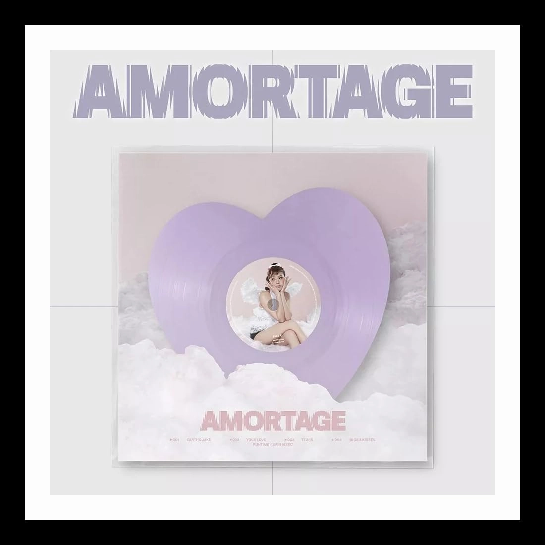 Expedited delivery JISOO AMORTAGE 1st Mini Album HEART Ver.   Card
