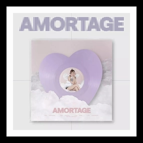 Expedited delivery JISOO AMORTAGE 1st Mini Album HEART Ver.   Card