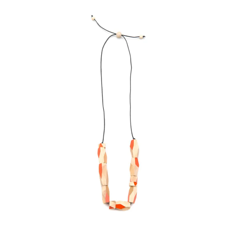Faceted blocks necklace