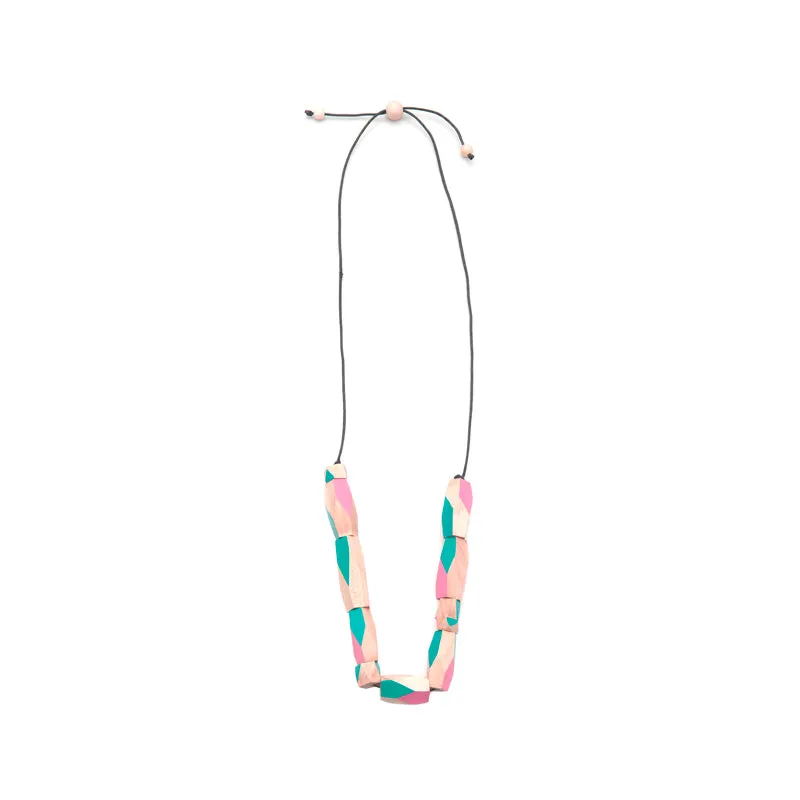 Faceted blocks necklace