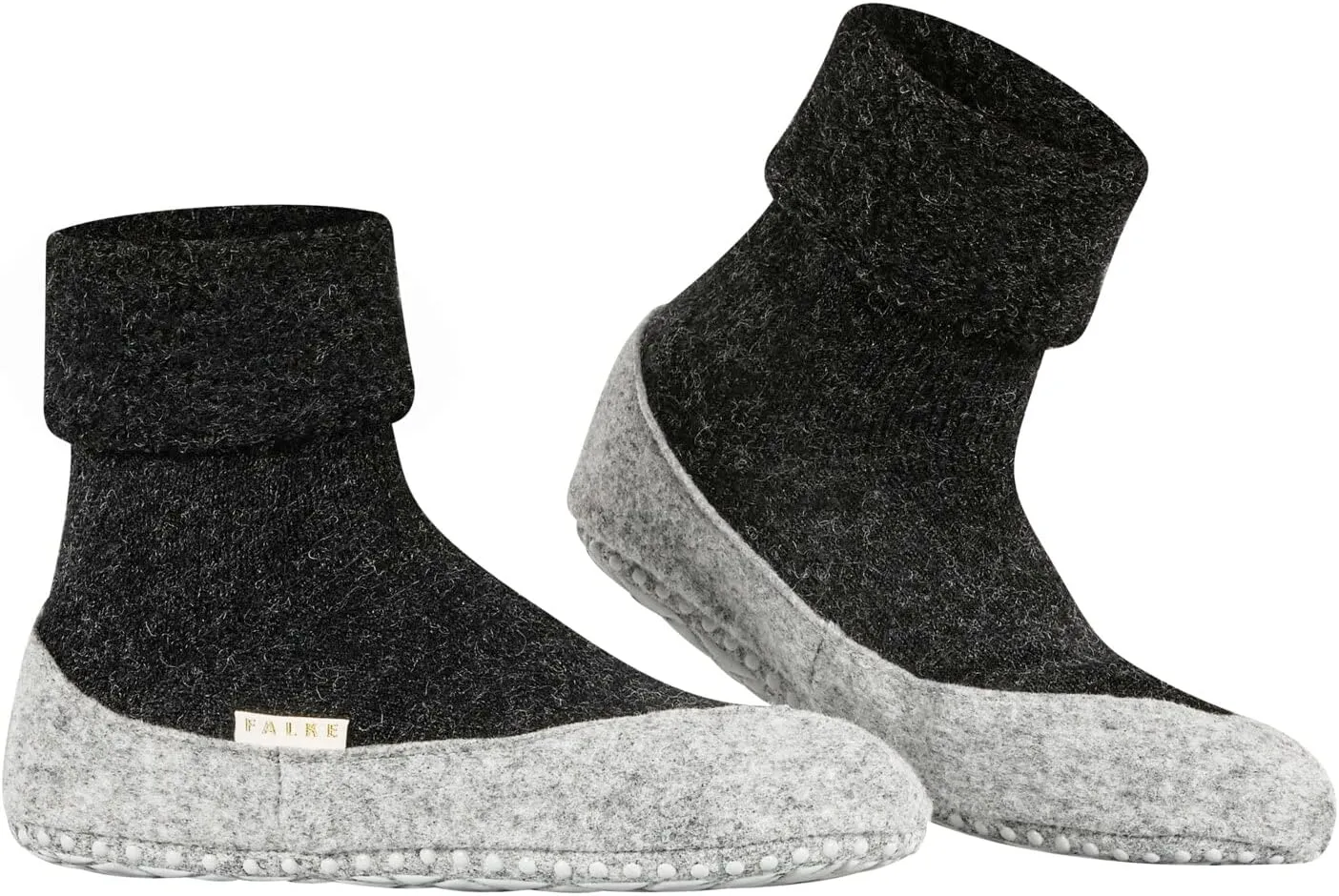 FALKE Women's W HP Cosyshoe Slipper Sock Merino Wool Grey Pink White 1 Pair, 6.5-7.5