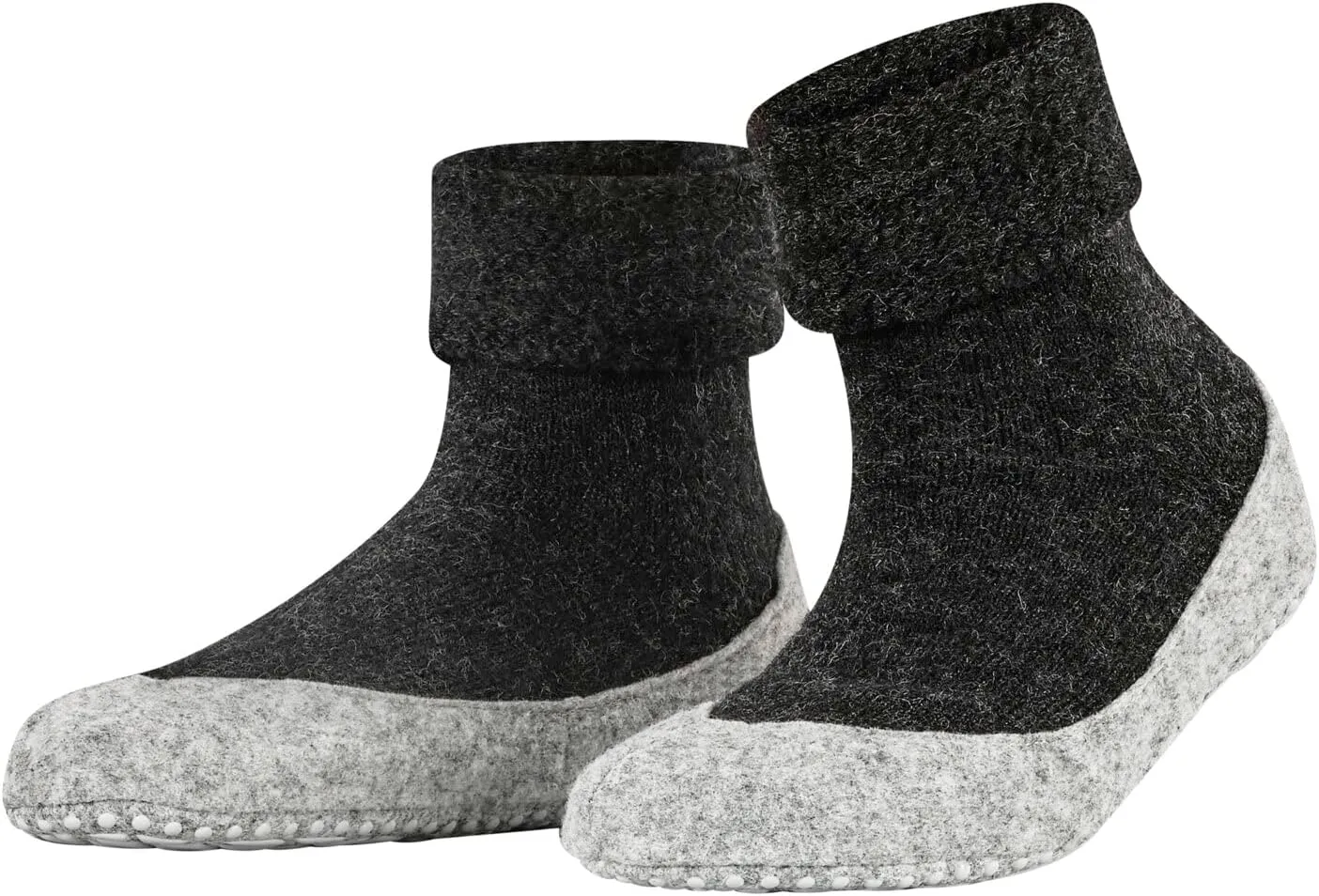 FALKE Women's W HP Cosyshoe Slipper Sock Merino Wool Grey Pink White 1 Pair, 6.5-7.5