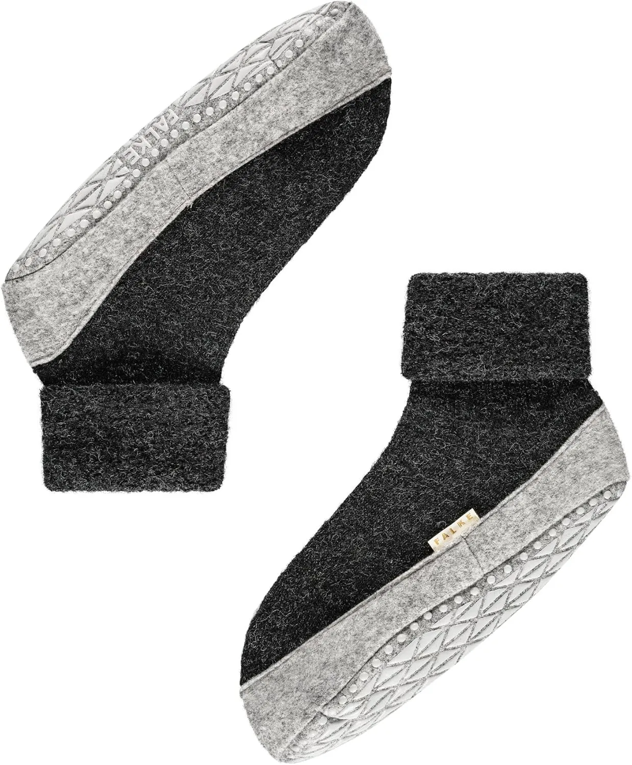 FALKE Women's W HP Cosyshoe Slipper Sock Merino Wool Grey Pink White 1 Pair, 6.5-7.5