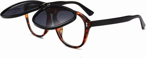 Fashion Flip Sunglasses Women Men Unique Oversized Sun Glasses Clamshell Eyeglasses